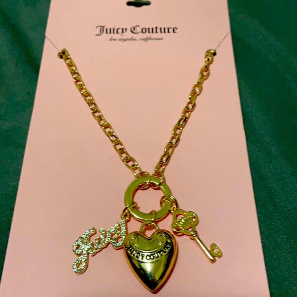Juicy Couture Heart Key Necklace NWT!
